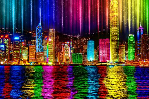 Rainbow city. 