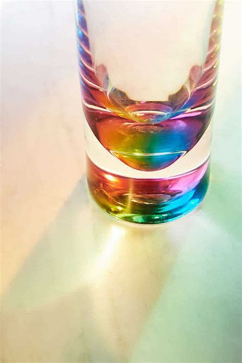 Rainbow glass. A rainbow glass frame. This box frame features a handmade fused glass rainbow made of six individually crafted glass bands. A great feature on a shelf or mantle, or a gift for someone special. Details: picture size … 