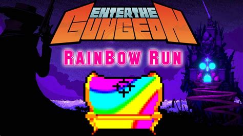 Rainbow Mode or Rainbow Run is a game mode added in the A Farewell to Arms Update, activated by talking to the NPC Bowler, who must be rescued from a cell in the Gungeon after the High Dragun has been beaten at least once. Contents 1 Effects 1.1 Exceptions 2 Notes 3 Trivia 4 Bugs 5 Gallery 6 References Effects . 