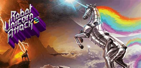 Rainbow unicorn attack. Play as a robot unicorn chasing its dreams in this classic game. Leap, dash and grab the birds and rainbow crystals for bonus points, but watch out for the speeding gameplay and the three lives. 