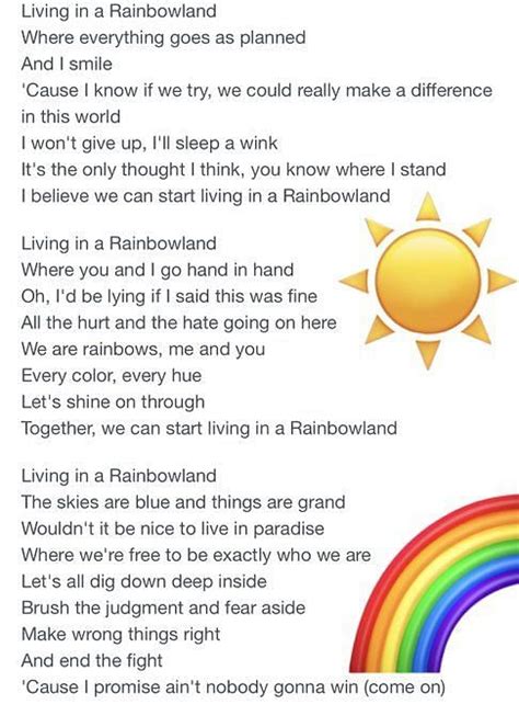 Rainbowland lyrics. 13 Jul 2023 ... These are the lyrics to "Rainbowland" by @DollyParton & @MileyCyrus. A Wisconsin teacher has been fired for complaining on Twitter when her ... 