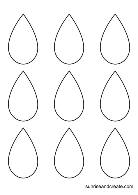 Raindrop Printable Template Customize and Print