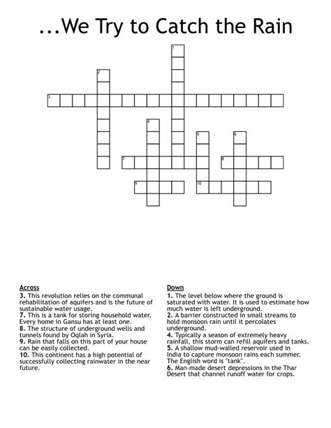 Rains counterpart crossword. Recent usage in crossword puzzles: New York Times - Aug. 23, 1975; New York Times - May 25, 1972 