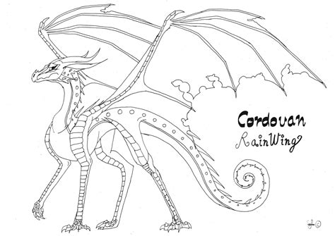 Rainwing Dragon Coloring Page 318+ Popular SVG Design