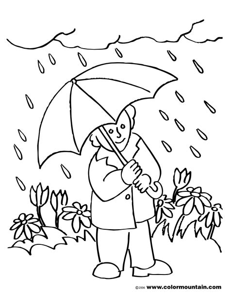 Rainy Day Coloring Pages