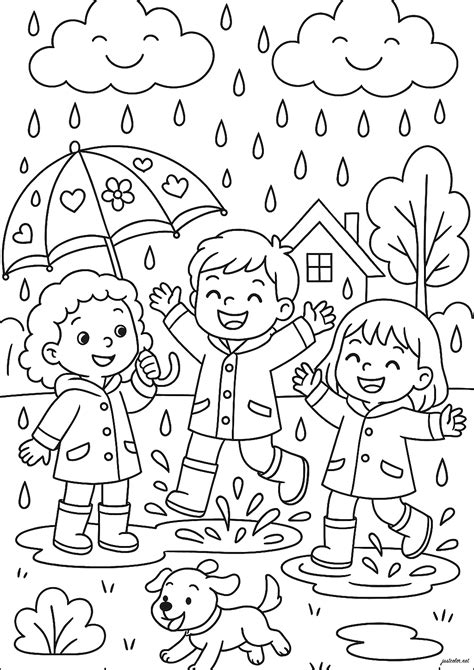 Rainy Day Coloring Shee