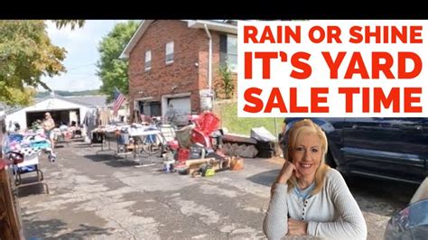 Rainy Day Yard Sale inside Thrift Store - general community