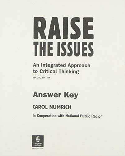 Raise the issues 3rd edition key answer. - Agfa handbook of black and white photography.