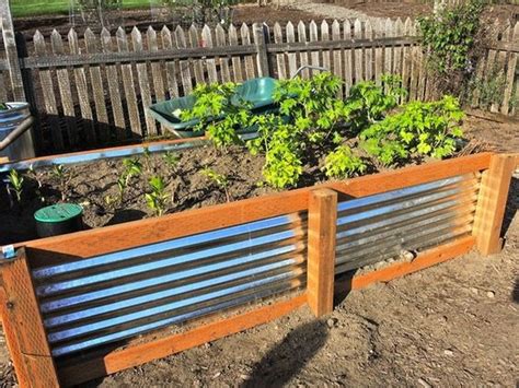 Raised Bed Garden From Roofing Sheet Metal