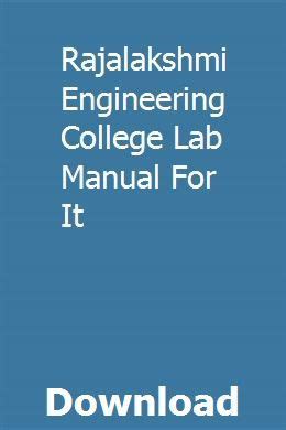 Rajalakshmi engineering college lab manual for civil. - Kenmore intuition canister vacuum cleaner blue manual.