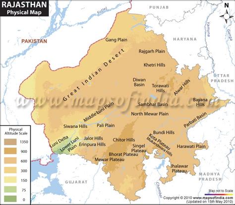 Rajasthan map physical.  Rajasthan physical characteristics include parc...