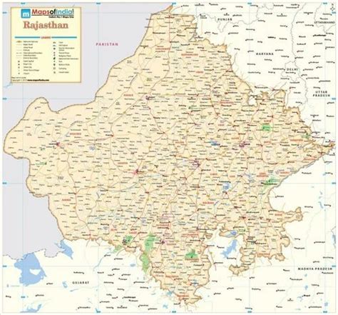 Rajasthan map with block.  Compare Infobase Limited - Offering Multicolor Rajasthan Map - Pri...