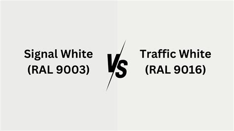 Ral 9003 vs 9016.  The visual samples are approximate and informative only.  Mar...