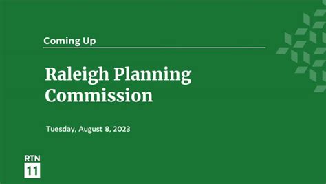 Raleigh Planning Commission August 30, 2024 - Archive