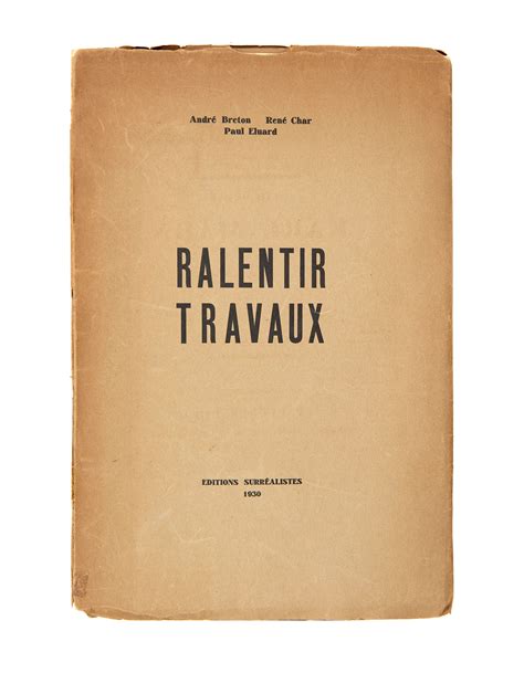 Read Ralentir Travaux By Andr Breton