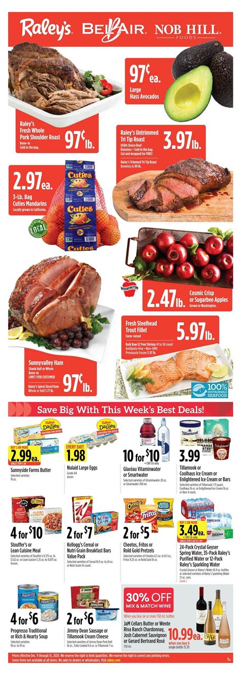 Raley’s Weekly Ad. Every week, a new Raley’s sales ad gets released out into the world. These flyers vary based on elements such as food seasons and holidays. For example, around the Fourth of July, they will contain deals on BBQ supplies.. 