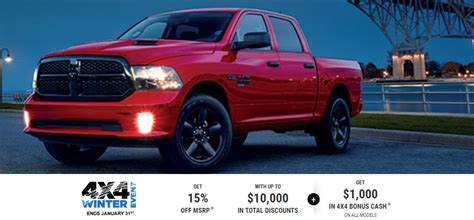 Ram truck incentives. Ultra Low-Mileage Lease for Well-Qualified Lessees. $369/month for 36 months. For Everyone: $6,219 due at signing (after all offers).*. $0 security deposit. For Current Lessees of 2019 model year or newer Chevrolet vehicles : $4,219 due at signing (after all offers).**. $0 security deposit. 