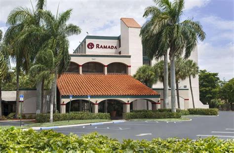 Ramada by wyndham west palm beach airport. Ramada by Wyndham West Palm Beach Airport is a Ramada hotel located on Palm Beach Lakes Blvd in West Palm Beach, Florida. The hotel has a 3-star rating. Room rates range from $89 to $98. Rates subject to change - use the search form to get a quote for a specific date. Check-in time is 3:00 PM. Check-out time is 11:00 AM. ... 