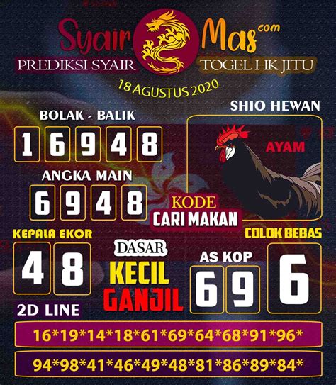 Ramalan hk hari ini taypak. 100 di awal tanpa.
