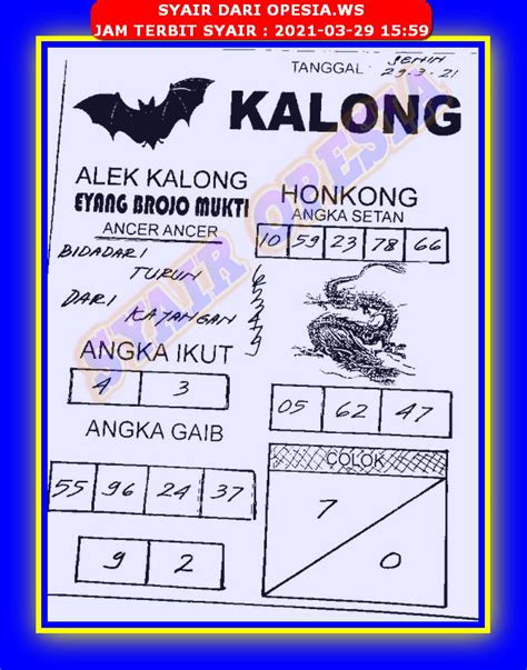 Ramalan kalong hk hari ini. Slot demo gratis sweet.