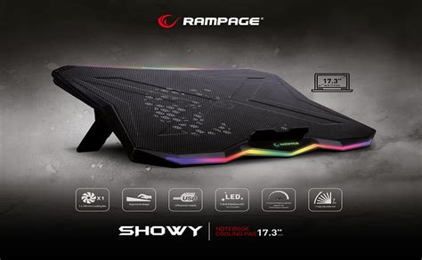 Rampage Ad-Rc8 Showy 180mm Fan15-17.3 Rgb.