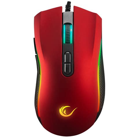Rampage SMX-R44 Red 6400dpi RGB Illuminated Gaming Mouse With Macro. 