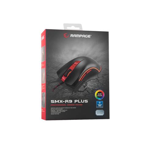 Rampage SMX-R9 Plus Usb Black / Red 1000-4000dpi RGB.