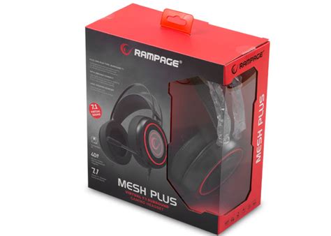 Rampage SN-R7 MESH PLUS Black 7.1 USB Gaming Headset.