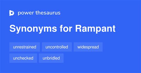 Rampant Synonyms Collins English Thesaurus