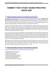 Ramsey testing study guide version 162. - Manuale di chinesiologia strutturale a scelta multipla.