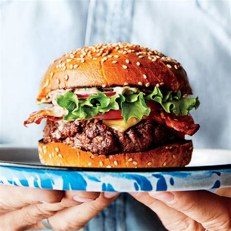 Ranch burger. In a bowl, combine the beef, Worcestershire sauce, egg, salt, and pepper. Shape into four patties. Grill the patties for about 3 minutes per side for medium doneness. Place each patty on a bun and ... 