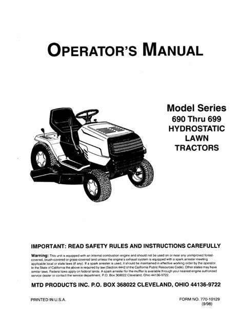Ranch king lawn mower manual model 169037. - Tecumseh vantage 35 engine parts manual.