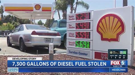 Rancho Bernardo Shell gas station reports 7,300 gallons of diesel fuel stolen