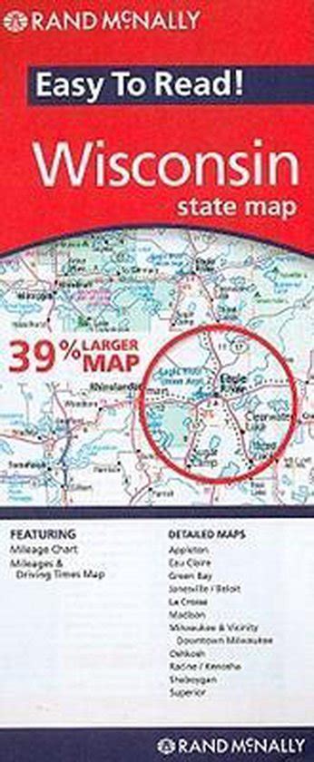 Download Rand Mcnally Easy To Read Wisconsin State Map By Rand Mcnally And Company