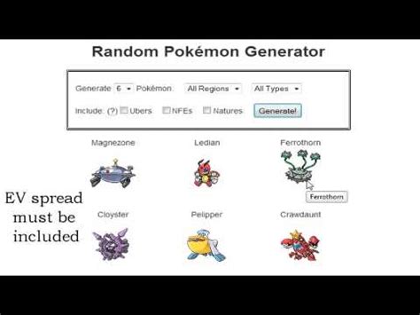 Random Pokemon Generator YouTube