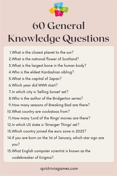 Random Questions General Knowledge