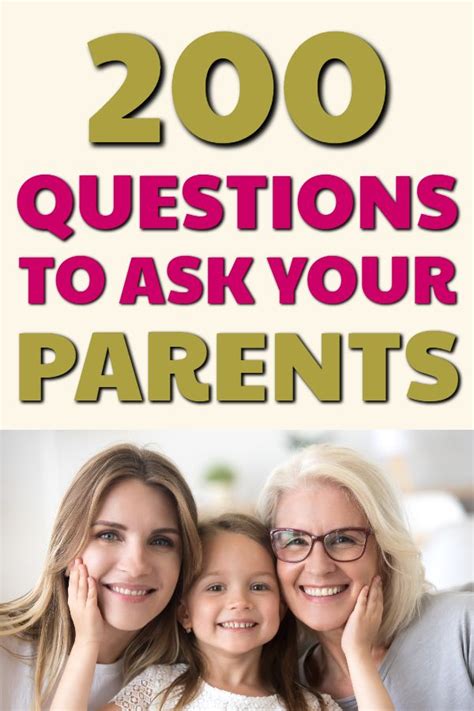 Random Questions To Ask Your Parents