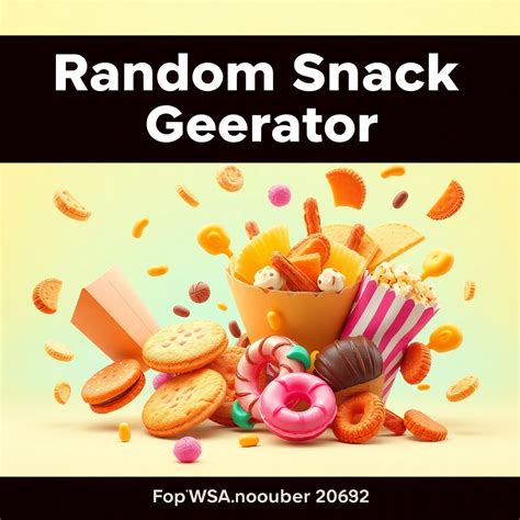 Random Snack Generator GENERATOR.UDLVIRTUAL.EDU.PE
