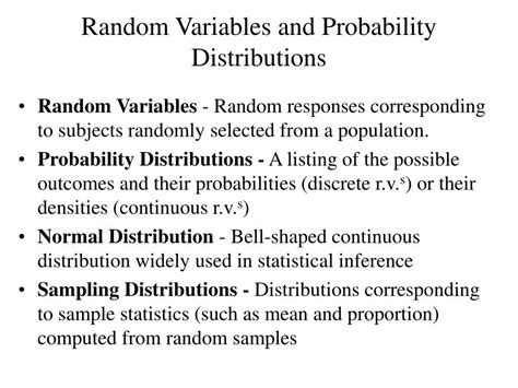 Random Variables And Random Sampling Distribution Of M S