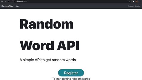 Random Word API YouTube