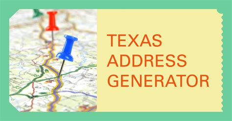Random address in texas.  Usefulness This address generator offers several valuable adv...