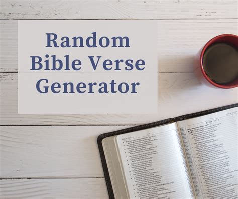 Random bible chapter generator. Random Bible Verse is a free tool to generate daily Bible verses. The tradition was that elders used to open the sacred book randomly and place their pointer fingers on … 