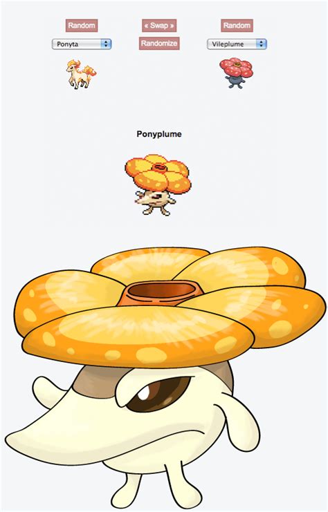 Random fusion generator. Pokemon Fusion Generator. A Pokemon fusion generator is a tool which allows players to combine different Pokemon to create new ones. It uses two random characters from the database and merges their attributes to form a new monster. There are 151 possible characters in the database which you can choose from, and the results will vary. 