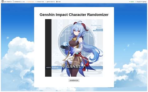 AI Character Generator ⚄︎ perchance. 👥︎ community (17h) 🌈 hub. 📚 ... Random Genshin Character Generator. Your character is Barbara. randomize. 