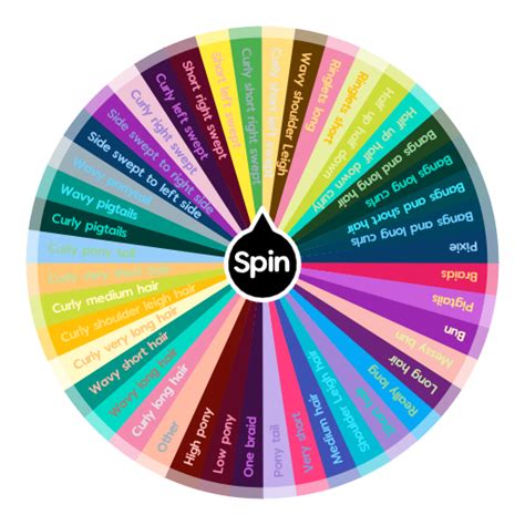 Random hairstyle generator wheel. Free to use, modern and highly customizable spinner wheel creation website. Easily make your own picker wheels and spin them for raffles and name picking, or browse our huge library of user-published spin wheels which you can use to decide things at random. 