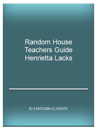Random house henrietta lacks teacher guide answers. - Russell a guide for the perplexed guides for the perplexed.