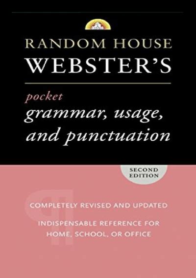Random house websters pocket grammar usage and punctuation second edition pocket reference guides. - Minolta auto meter iii f manual.