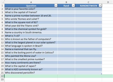 Random question generator create your own.  There are hundreds of random question...
