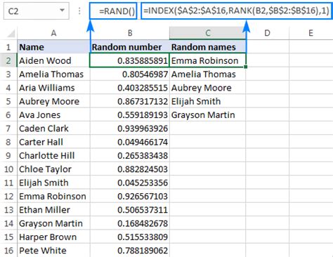 Random selection formula.  In this method, we can select random samples without ...