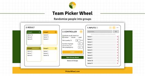 Create your own customizable spinning wheel with the Wheel Decide Chooser online tool. Enter names and spin the wheel to pick a random winner. Rig it to always make you win! Wheel Decider. Home Pricing. Home Pricing. Wheel Decider Choose names and spin the wheel Instructions. Spin. Amount of people ...